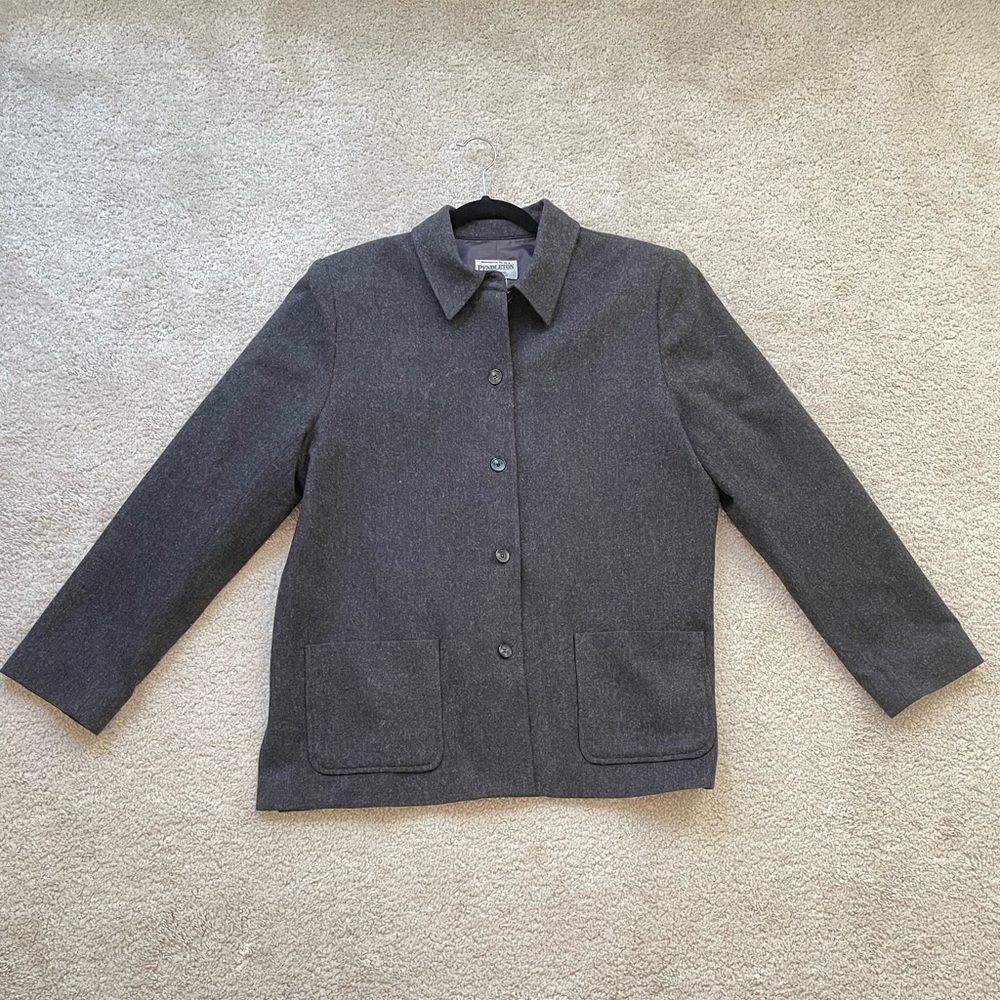 Pendleton Virgin Wool Dark Grey Jacket - 16